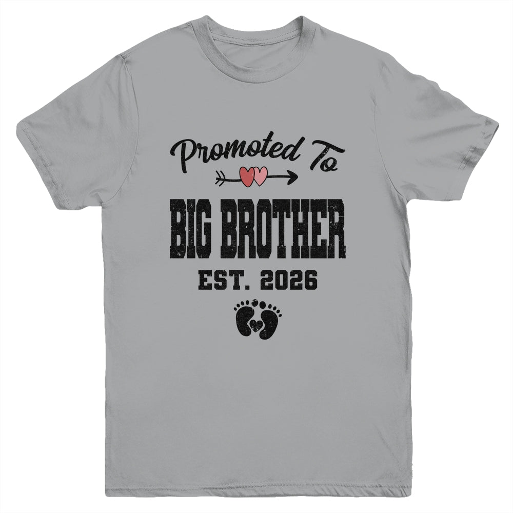Promoted To Big Brother Est 2026 First Time Brother Youth Shirt | siriusteestore