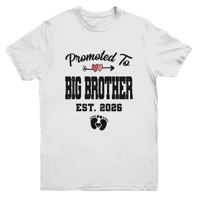 Promoted To Big Brother Est 2026 First Time Brother Youth Shirt | siriusteestore