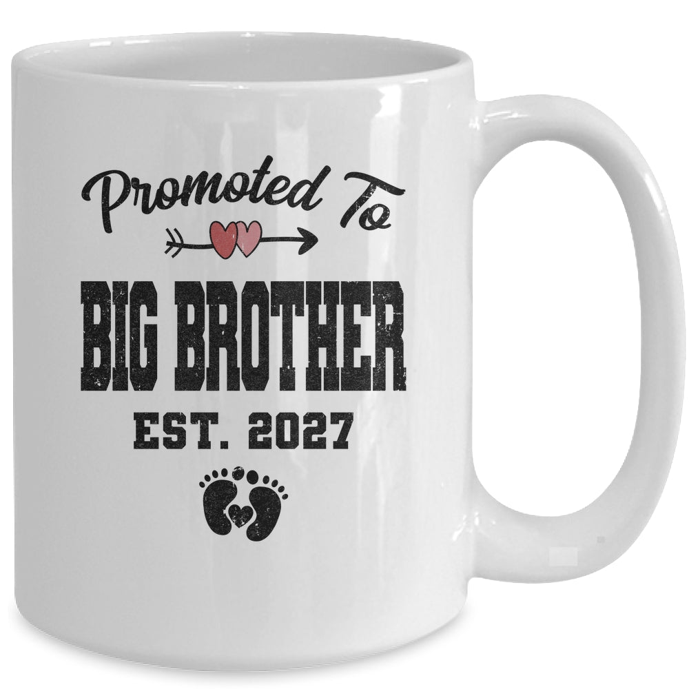 Promoted To Big Brother Est 2027 First Time Brother Mug | siriusteestore