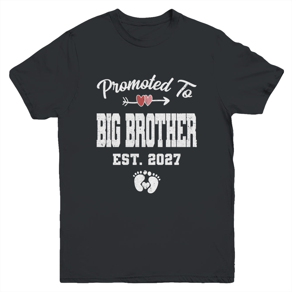Promoted To Big Brother Est 2027 Funny First Time Brother Youth Shirt | siriusteestore