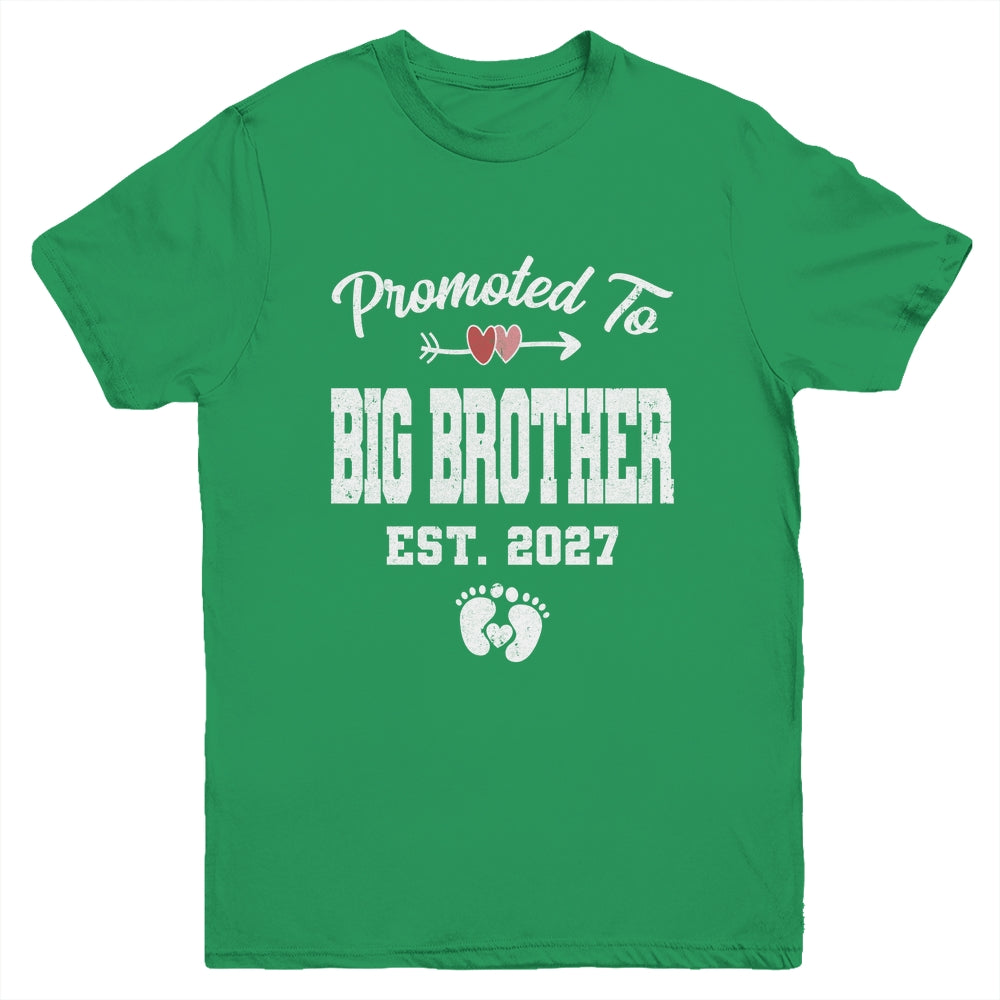 Promoted To Big Brother Est 2027 Funny First Time Brother Youth Shirt | siriusteestore