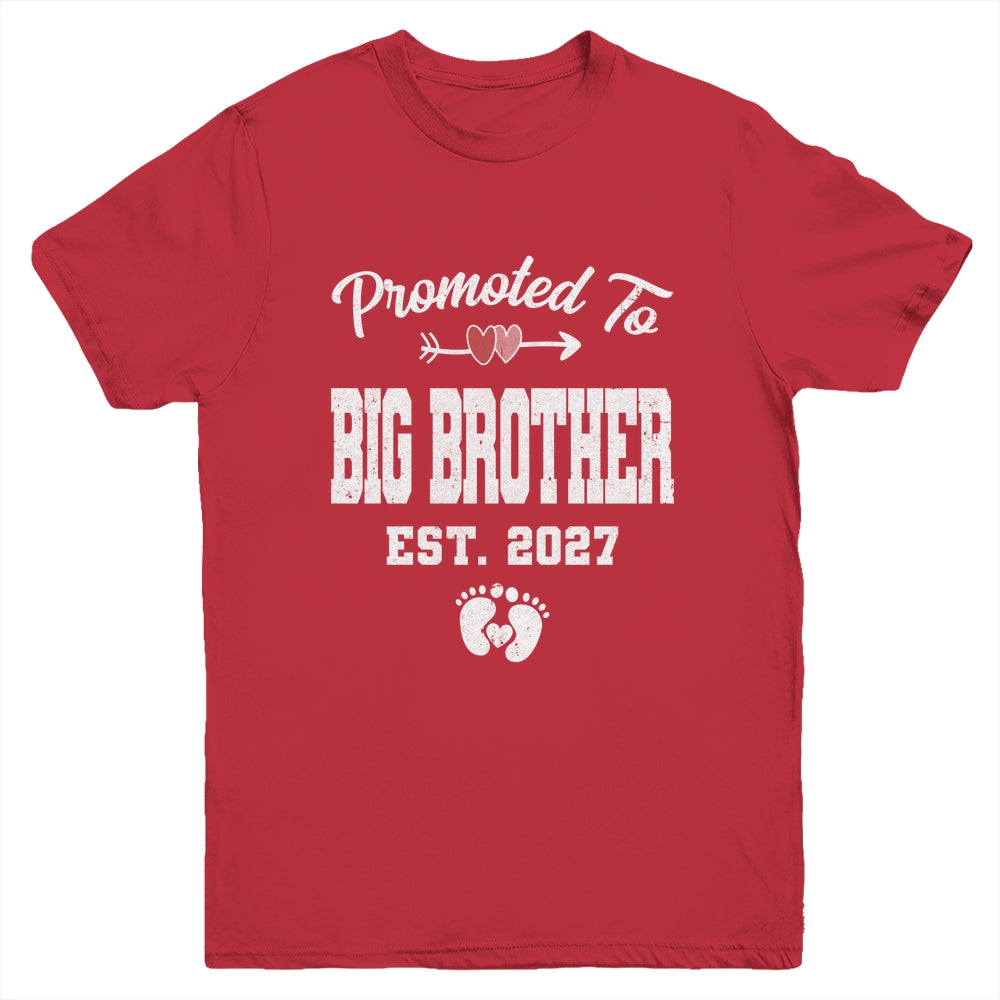 Promoted To Big Brother Est 2027 Funny First Time Brother Youth Shirt | siriusteestore