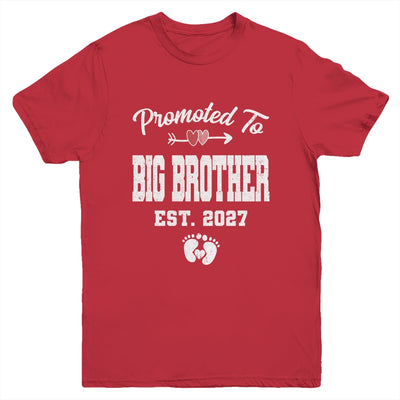 Promoted To Big Brother Est 2027 Funny First Time Brother Youth Shirt | siriusteestore