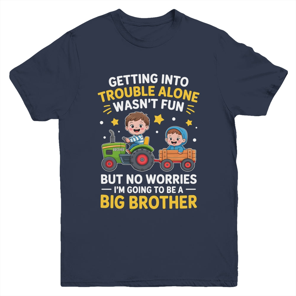Promoted To Big Brother Funny Tractor Boys Big Brother Youth Shirt | siriusteestore