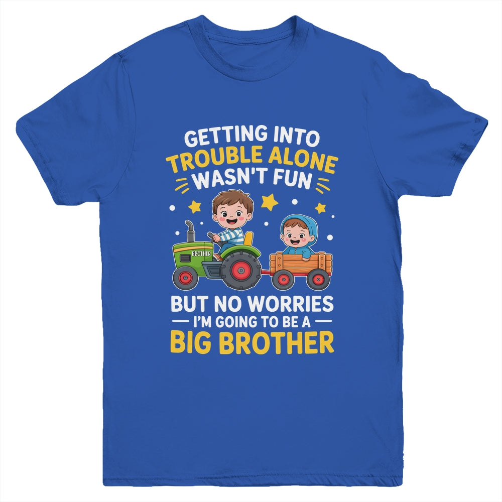 Promoted To Big Brother Funny Tractor Boys Big Brother Youth Shirt | siriusteestore