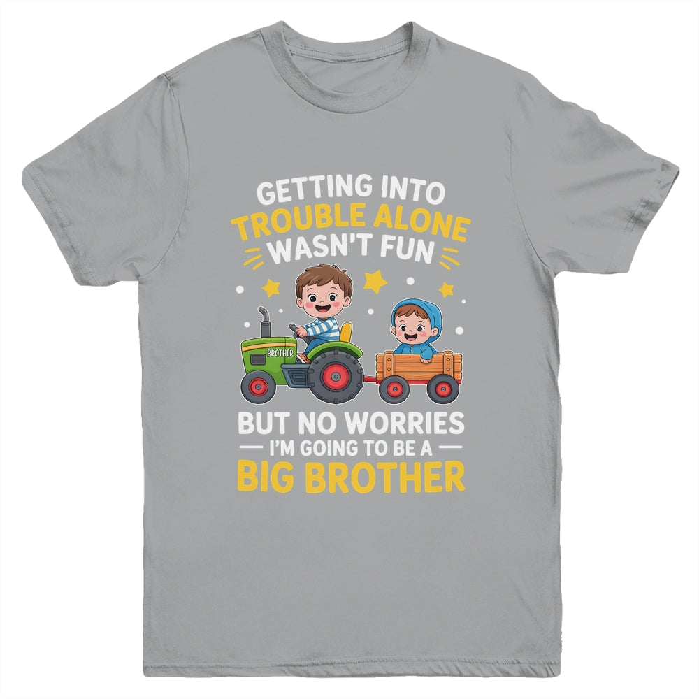 Promoted To Big Brother Funny Tractor Boys Big Brother Youth Shirt | siriusteestore