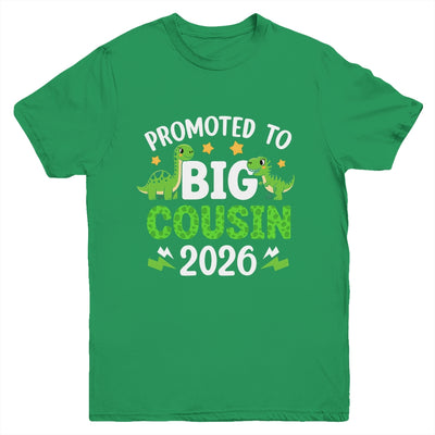 Promoted To Big Cousin 2026 T-Rex Dinosaur Boys Youth Shirt | siriusteestore