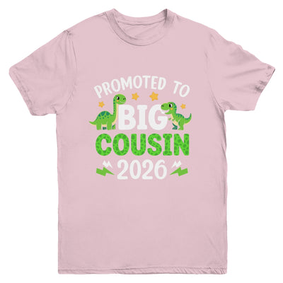 Promoted To Big Cousin 2026 T-Rex Dinosaur Boys Youth Shirt | siriusteestore