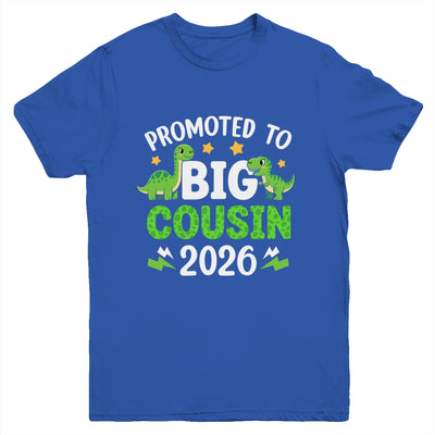 Promoted To Big Cousin 2026 T-Rex Dinosaur Boys Youth Shirt | siriusteestore