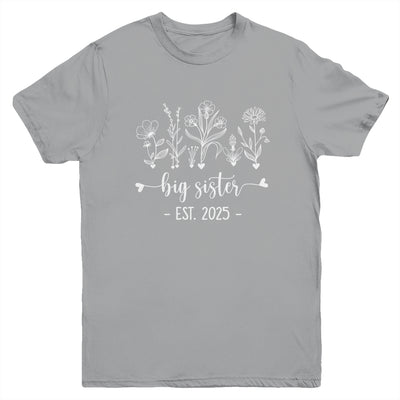 Promoted To Big Sister 2025 Pregnancy Announcement Floral Youth Shirt | siriusteestore