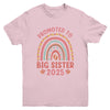 Promoted To Big Sister 2025 Pregnancy Announcement Rainbow Youth Shirt | siriusteestore