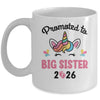 Promoted To Big Sister 2026 Unicorn Baby Announcement Mug | siriusteestore