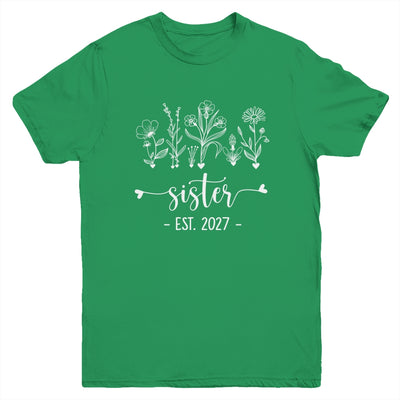 Promoted To Big Sister 2027 Pregnancy Announcement Floral Youth Shirt | siriusteestore