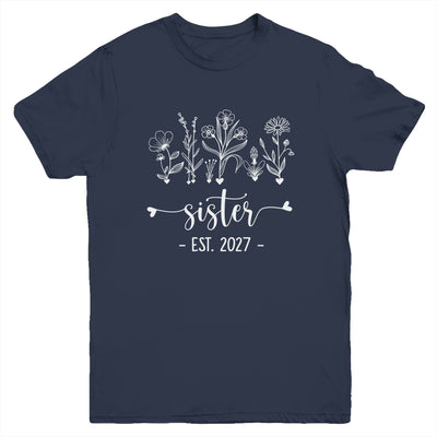 Promoted To Big Sister 2027 Pregnancy Announcement Floral Youth Shirt | siriusteestore