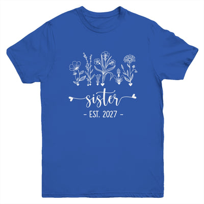 Promoted To Big Sister 2027 Pregnancy Announcement Floral Youth Shirt | siriusteestore