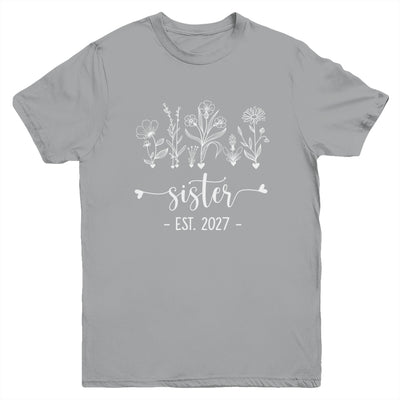 Promoted To Big Sister 2027 Pregnancy Announcement Floral Youth Shirt | siriusteestore