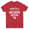 Promoted To Big Sister Est 2025 New Sister First Time New Youth Shirt | siriusteestore