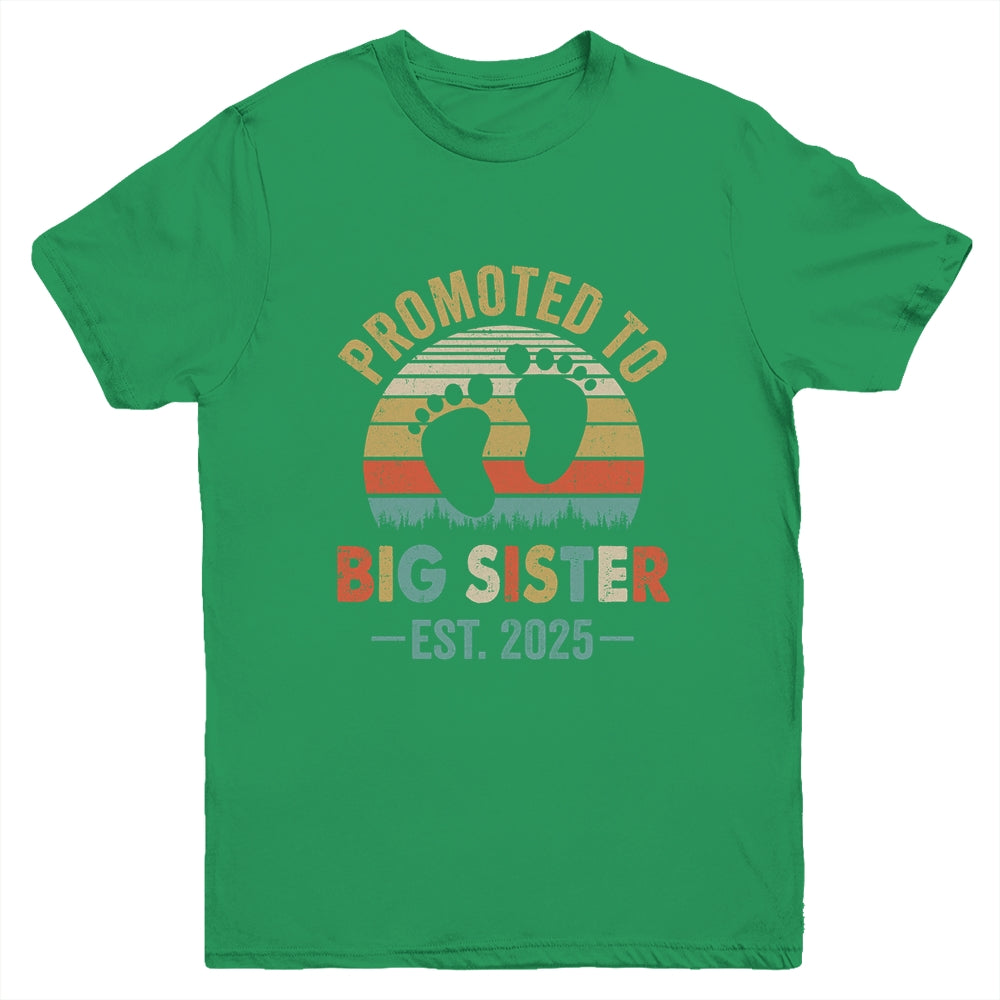 Promoted To Big Sister Est 2025 New Sister Vintage Youth Shirt | siriusteestore
