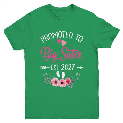 Promoted To Big Sister Est 2027 Sister First Time Youth Shirt | siriusteestore