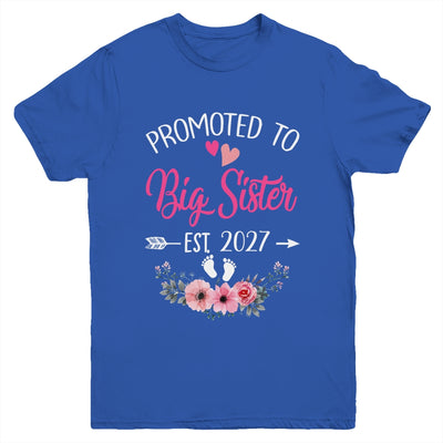 Promoted To Big Sister Est 2027 Sister First Time Youth Shirt | siriusteestore