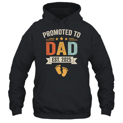 Promoted To Dad 2025 Retro Soon To Be Dad Est 2025 Shirt & Hoodie | siriusteestore