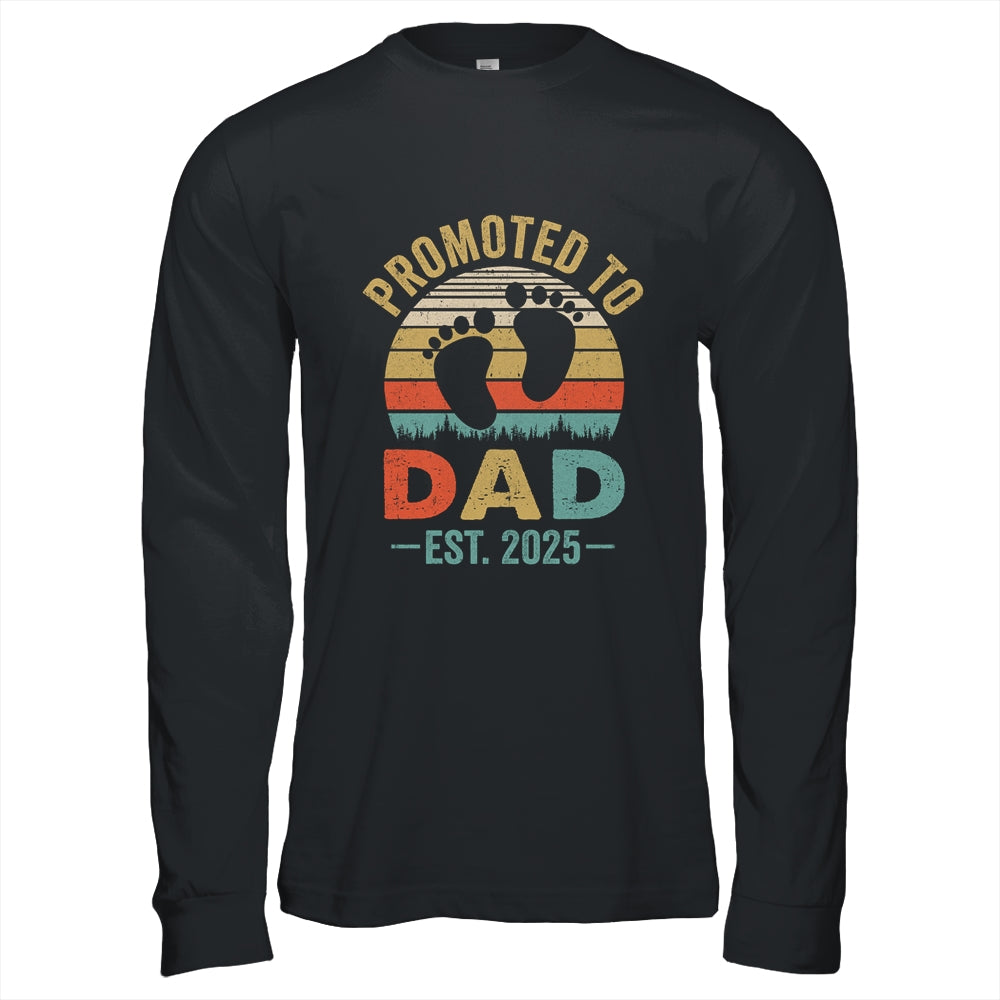 Promoted To Dad Est 2025 Fathers Day Vintage Shirt & Hoodie | siriusteestore