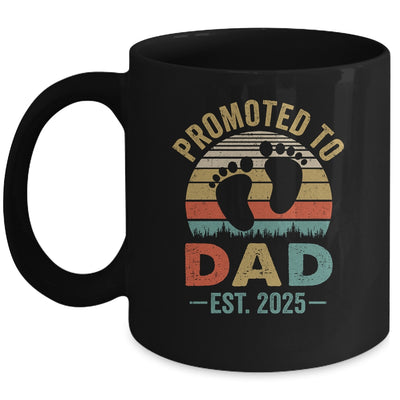 Promoted To Dad Est 2025 Fathers Day Vintage Mug | siriusteestore