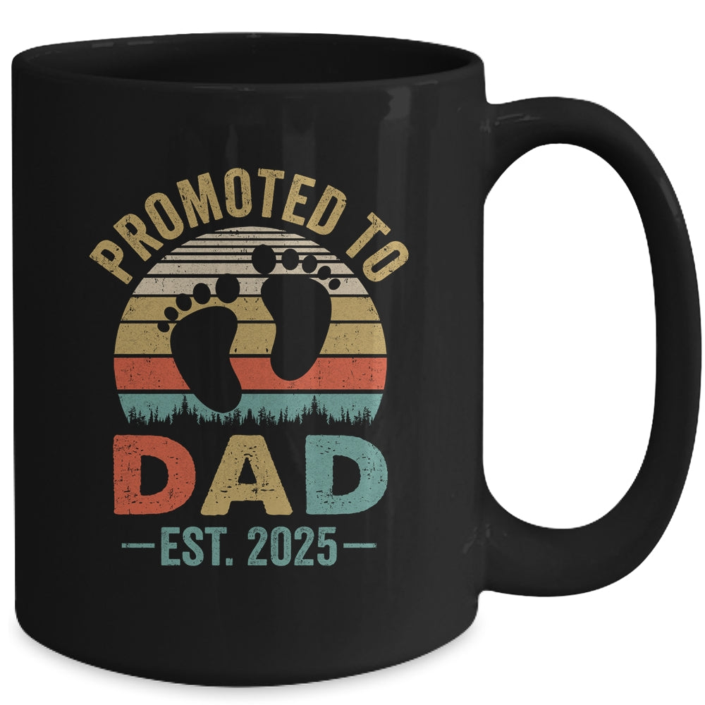 Promoted To Dad Est 2025 Fathers Day Vintage Mug | siriusteestore