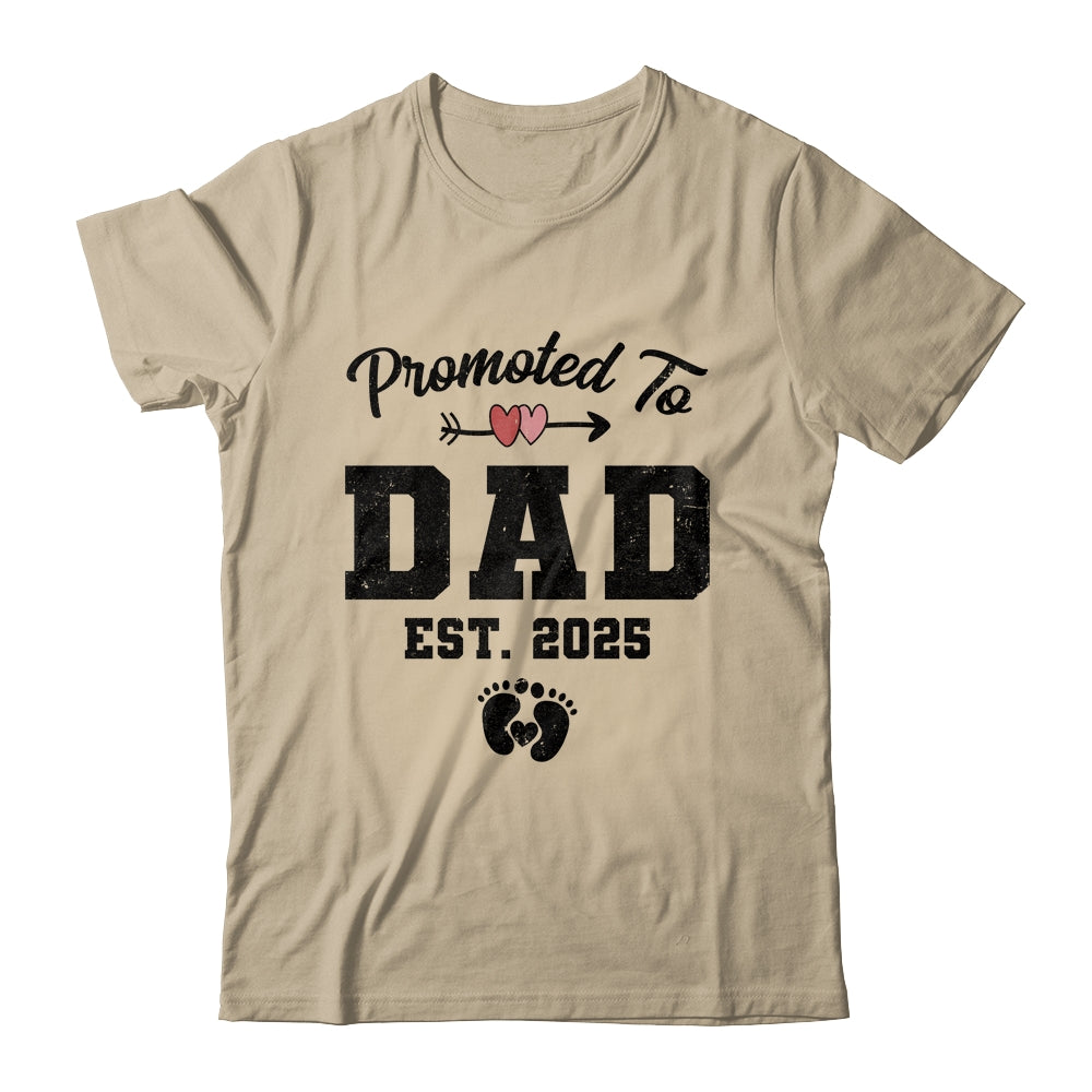 Promoted To Dad Est 2025 First Time Fathers Day Shirt & Hoodie | siriusteestore