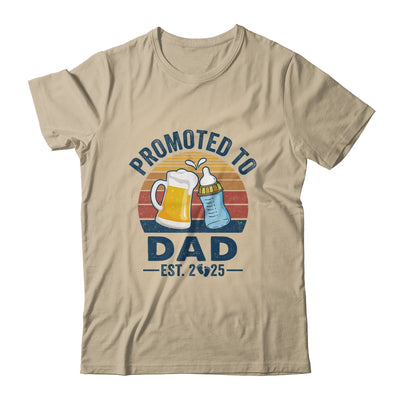 Promoted To Dad Est 2025 First Time Fathers Day Vintage Shirt & Hoodie | siriusteestore