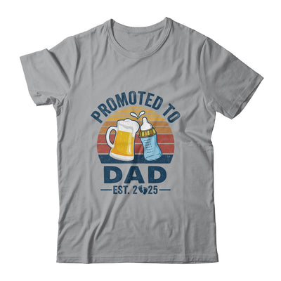 Promoted To Dad Est 2025 First Time Fathers Day Vintage Shirt & Hoodie | siriusteestore