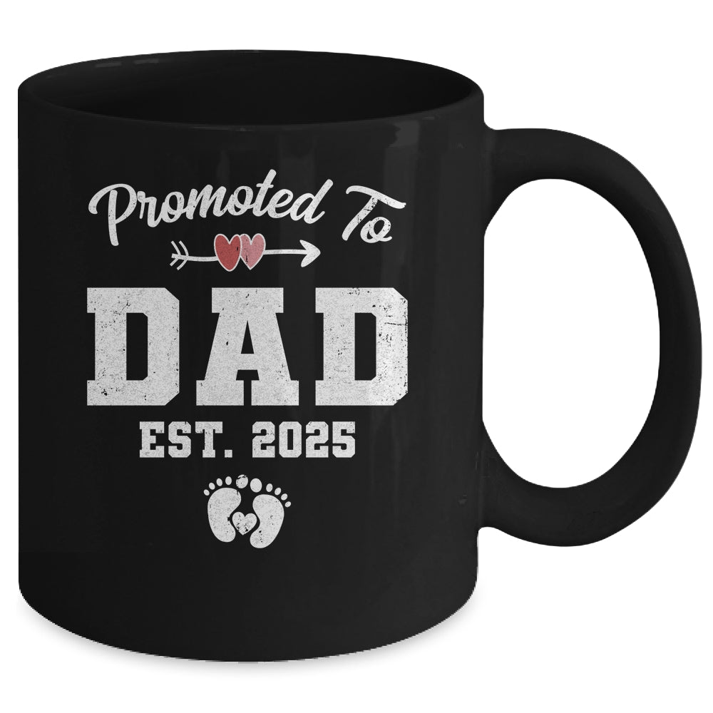 Promoted To Dad Est 2025 Funny First Time Fathers Day Mug | siriusteestore
