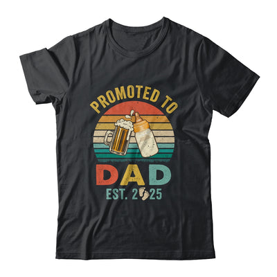 Promoted To Dad Est 2025 Vintage New Daddy Fathers Day Shirt & Hoodie | siriusteestore