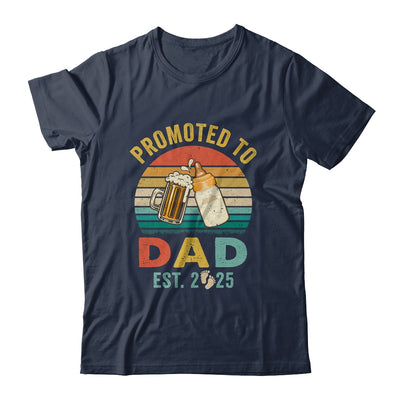 Promoted To Dad Est 2025 Vintage New Daddy Fathers Day Shirt & Hoodie | siriusteestore
