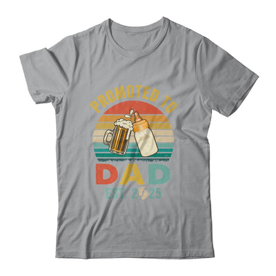 Promoted To Dad Est 2025 Vintage New Daddy Fathers Day Shirt & Hoodie | siriusteestore
