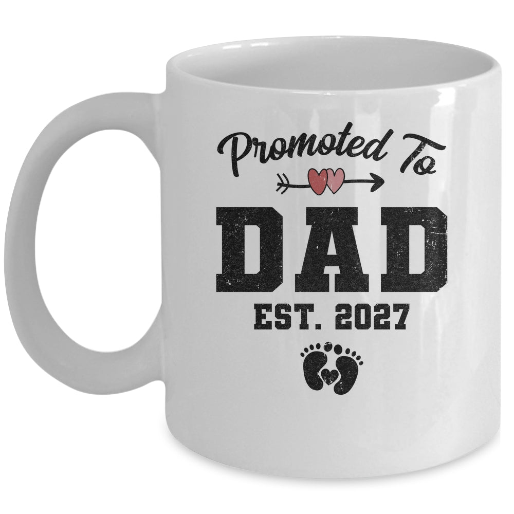 Promoted To Dad Est 2027 First Time Fathers Day Mug | siriusteestore