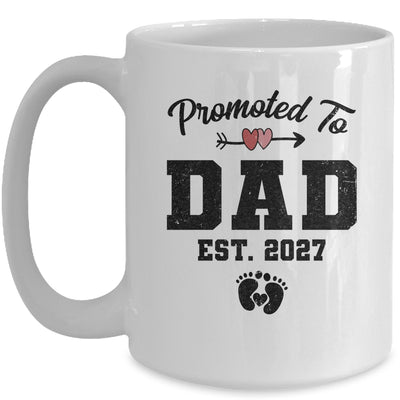 Promoted To Dad Est 2027 First Time Fathers Day Mug | siriusteestore