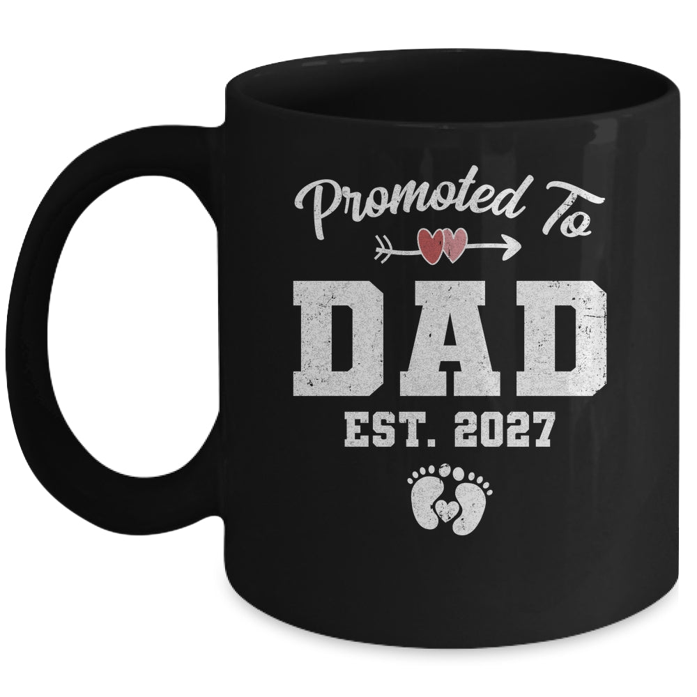 Promoted To Dad Est 2027 Funny First Time Fathers Day Mug | siriusteestore