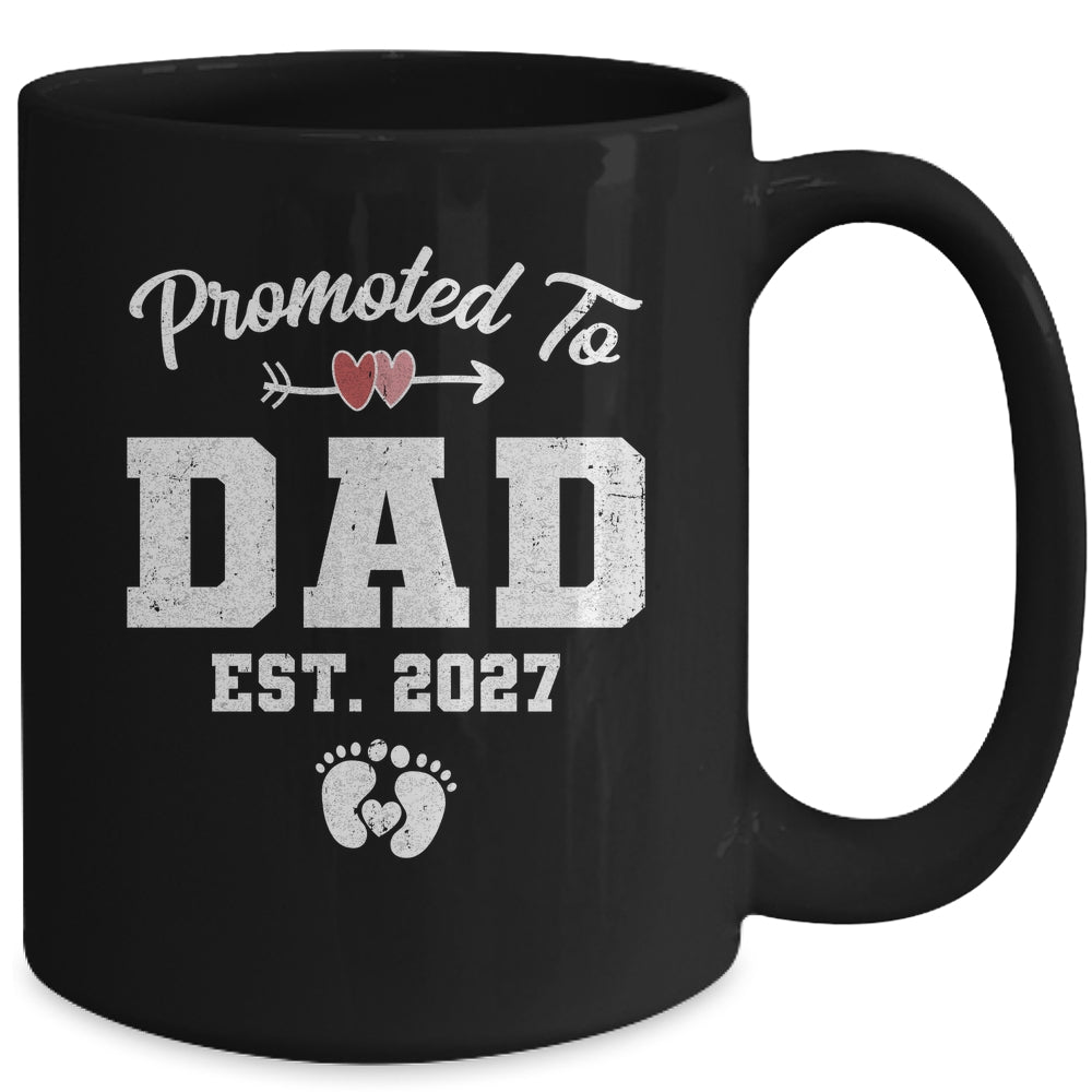 Promoted To Dad Est 2027 Funny First Time Fathers Day Mug | siriusteestore