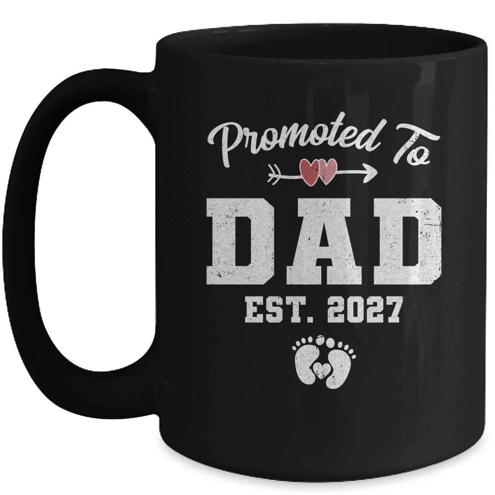 Promoted To Dad Est 2027 Funny First Time Fathers Day Mug | siriusteestore