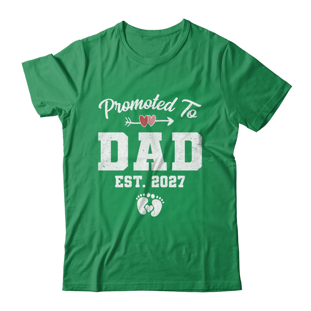 Promoted To Dad Est 2027 Funny First Time Fathers Day Shirt & Hoodie | siriusteestore