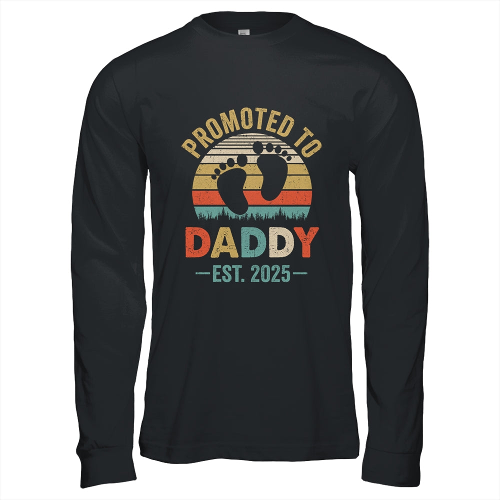 Promoted To Daddy Est 2025 Fathers Day Vintage Shirt & Hoodie | siriusteestore