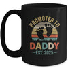 Promoted To Daddy Est 2025 Fathers Day Vintage Mug | siriusteestore
