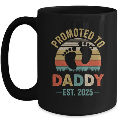 Promoted To Daddy Est 2025 Fathers Day Vintage Mug | siriusteestore