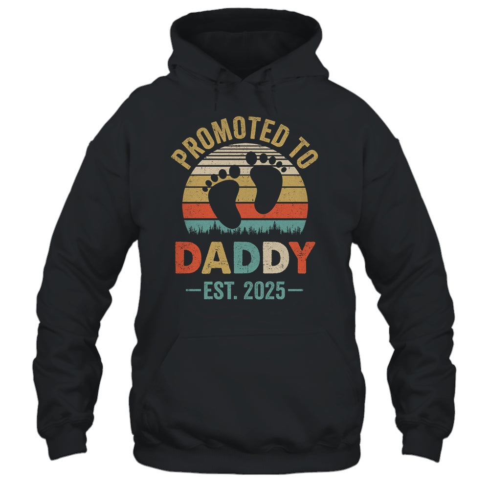 Promoted To Daddy Est 2025 Fathers Day Vintage Shirt & Hoodie | siriusteestore