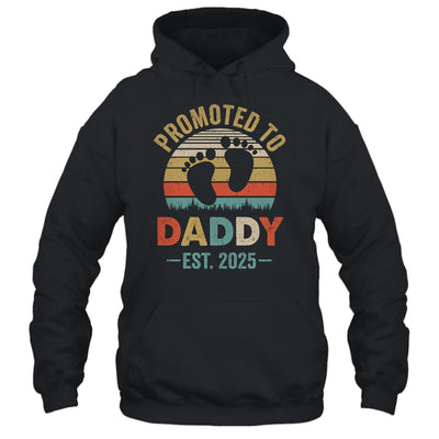 Promoted To Daddy Est 2025 Fathers Day Vintage Shirt & Hoodie | siriusteestore