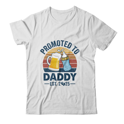 Promoted To Daddy Est 2025 First Time Fathers Day Vintage Shirt & Hoodie | siriusteestore