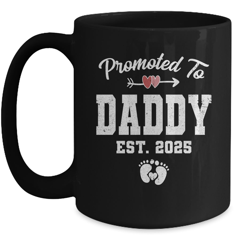 Promoted To Daddy Est 2025 Funny First Time Fathers Day Mug | siriusteestore