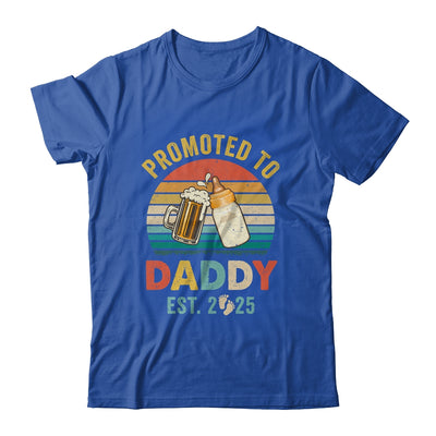 Promoted To Daddy Est 2025 Vintage New Dad Fathers Day Shirt & Hoodie | siriusteestore