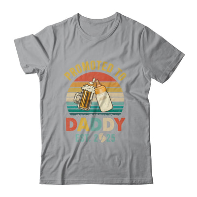 Promoted To Daddy Est 2025 Vintage New Dad Fathers Day Shirt & Hoodie | siriusteestore